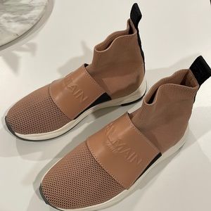 BALMAIN paris Cameron sock sneaker blush Sz 36